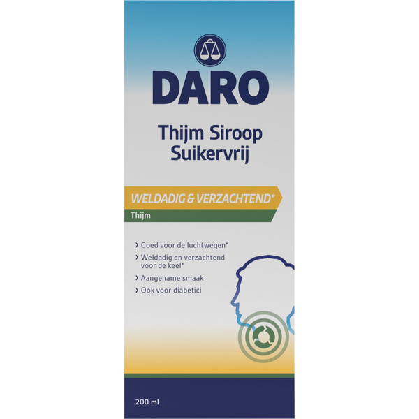 DARO AV thijmsiroop suikervrij 200 ML