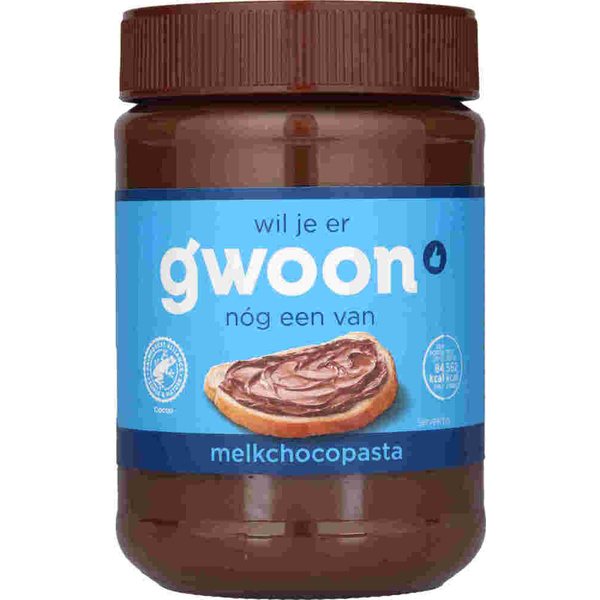G'WOON melk chocopasta 400 GR