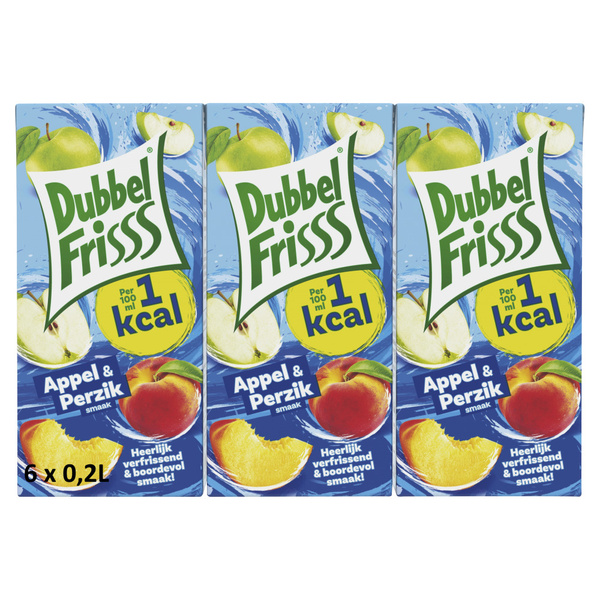 D.FRISSS appel perzik 1kcal 6x200ml 1.2 1.2 LT
