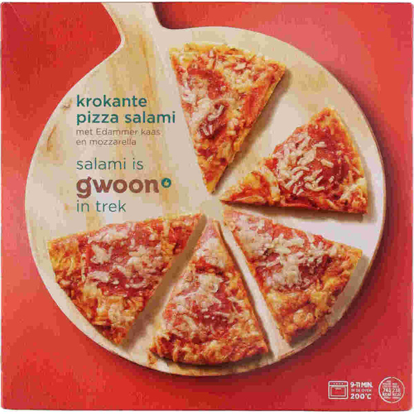 G'WOON krokante pizza salami 320 GR