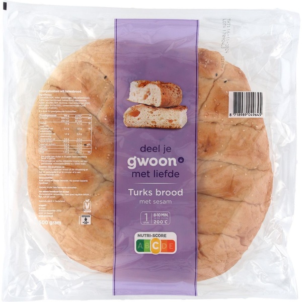 G'WOON Turks brood 500 GR