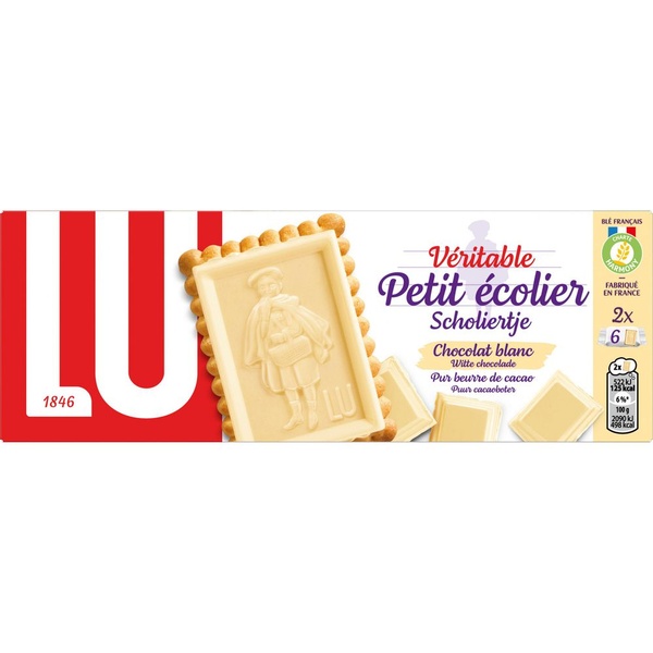LU scholiertje witte chocolade 150 GR