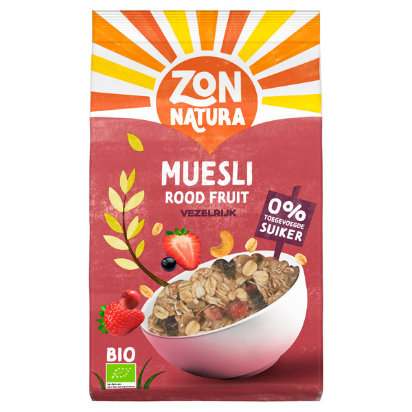 ZONNATUR muesli rood fruit 375 GR
