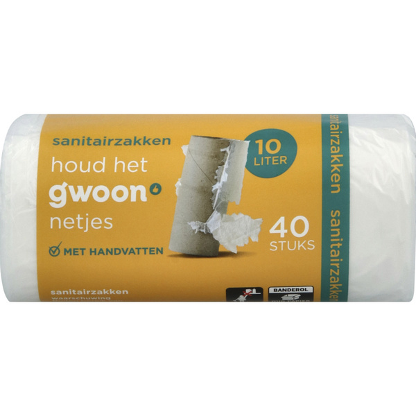 G'WOON sanitairzakken 10l 40 ST