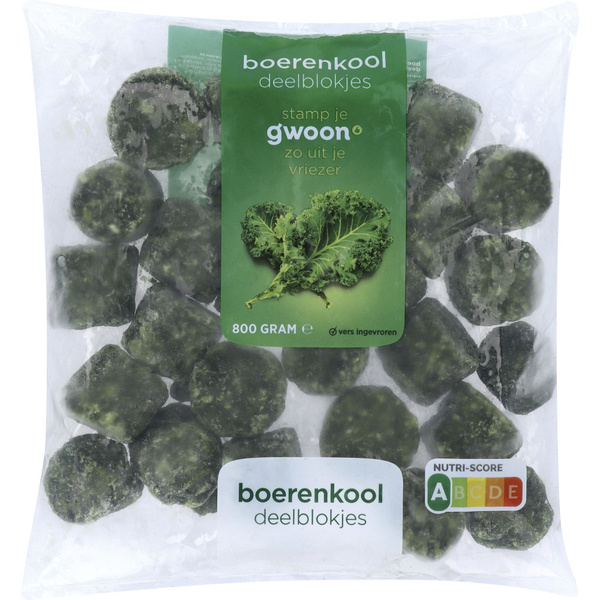 G'WOON boerenkool deelblokjes 800 GR