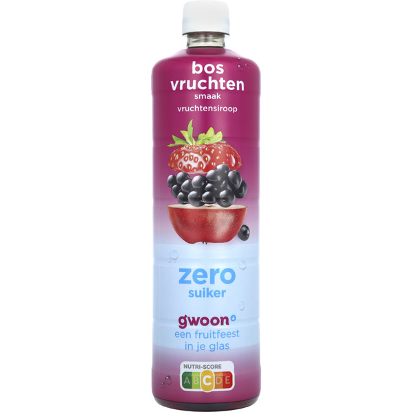 G'WOON siroop 0% suiker bosvrucht 750 ML