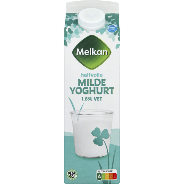 MELKAN halfvolle milde yoghurt 1 LT