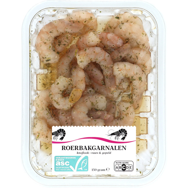 Wokgarnalen knoflook 150 GR
