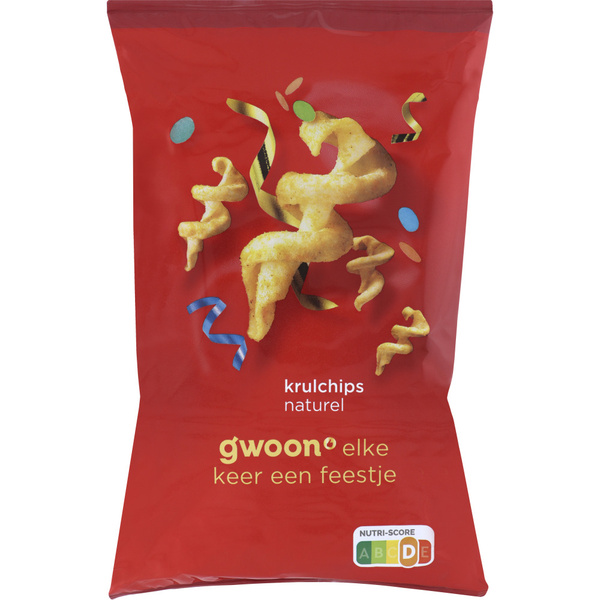 G'WOON krulchips naturel 150 GR