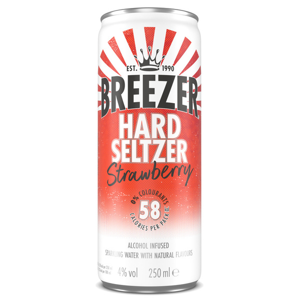 BACARD breezer seltzer strawberry 250 ML