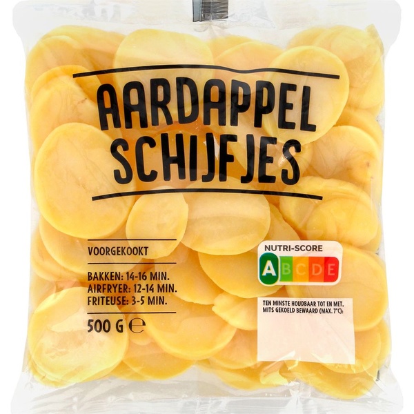 Aardappel naturel schijf 500 GR