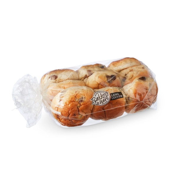 BAKKERSH mini roz krentenbollen 9st 360 GR
