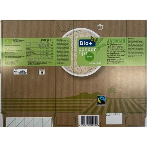 BIO pandanrijst bio 400 GR
