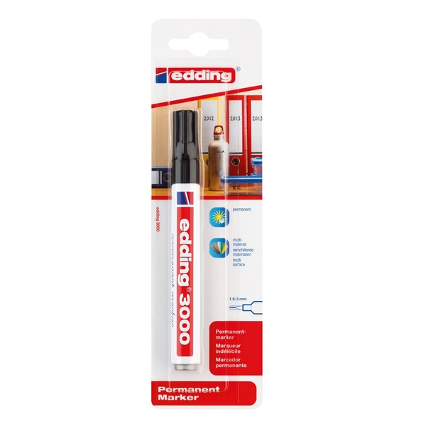 EDDING permanent      marker zwart 1 ST