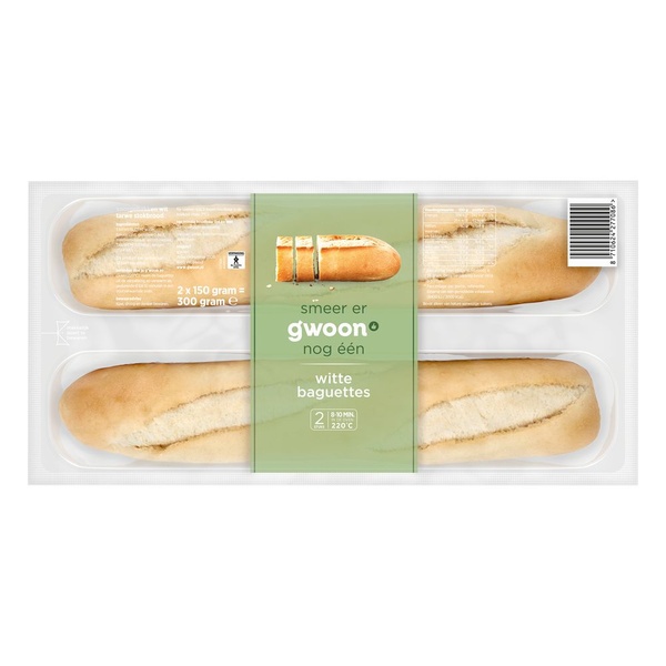G'WOON baguettes wit duo 250 GR