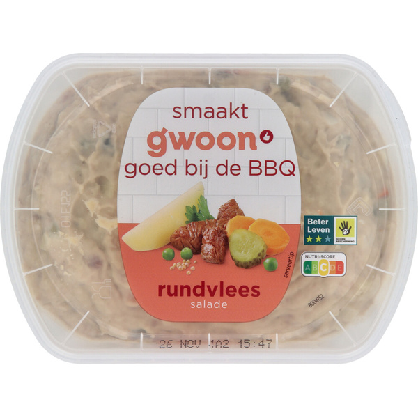 G'WOON rundvleessalade 600 GR