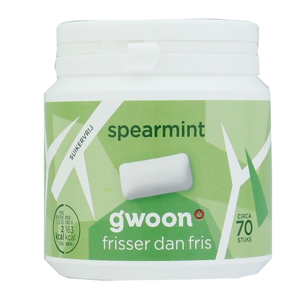 G'WOON kauwgom spearmint 100 GR