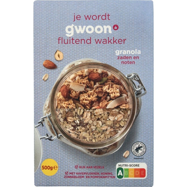 G'WOON granola noten en zaden 500 GR 500 GR