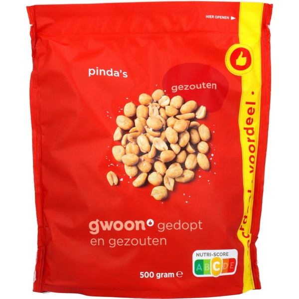 G'WOON pinda's        gezouten 500 GR 500 GR