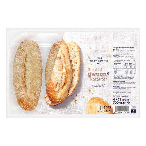 G'WOON pistolet wit rustiek 300 GR