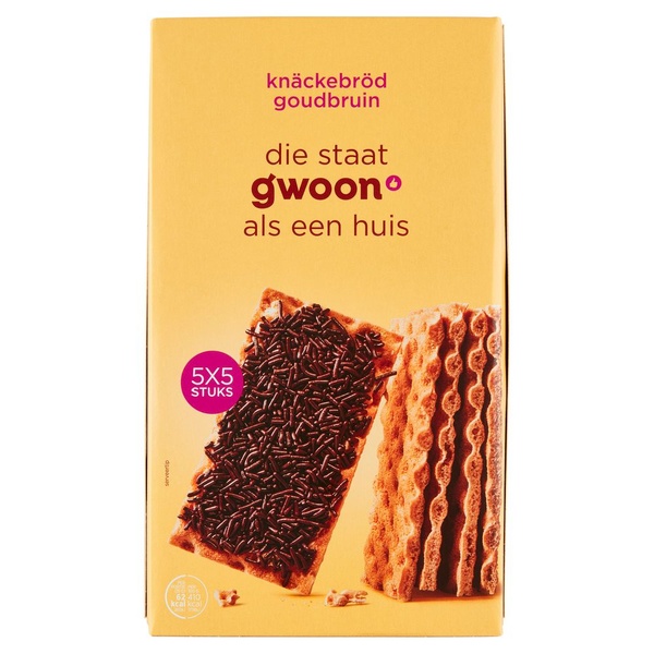 G'WOON knackebrod goudbruin 375 GR