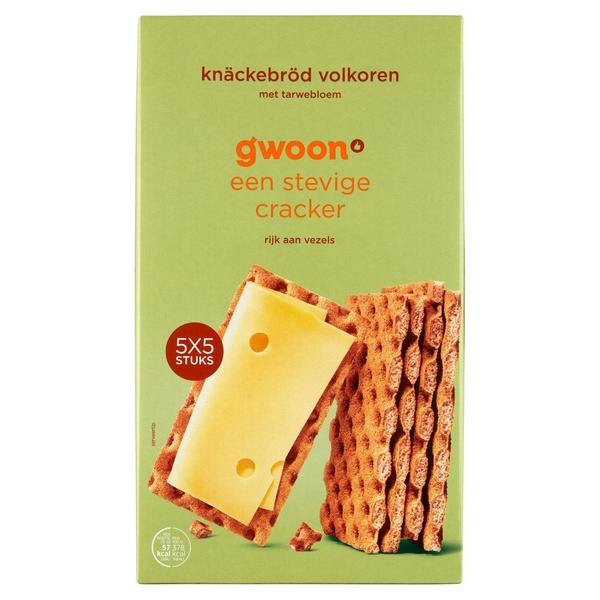 G'WOON knackebrod volkoren 375 GR