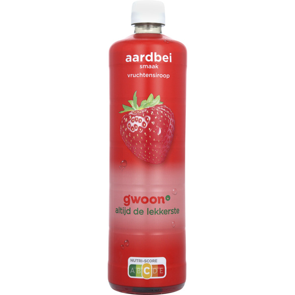 G'WOON siroop aardbei 750 ML