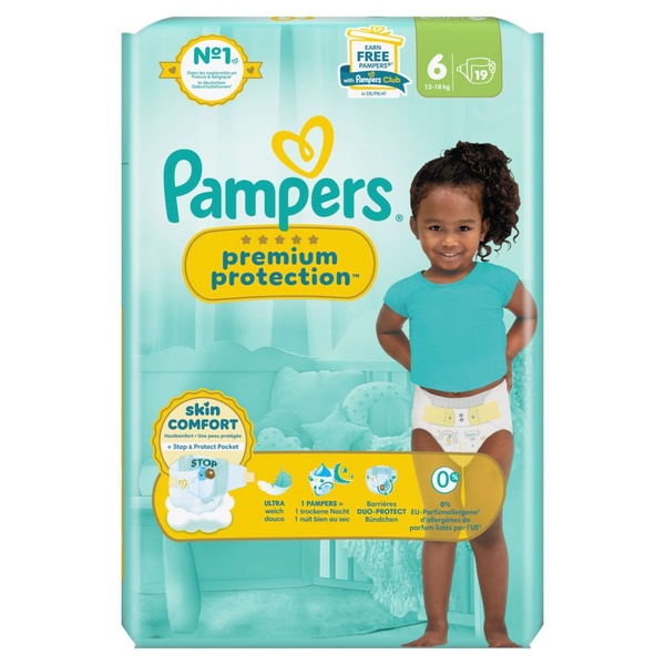 PAMPERS premium protect mt6 19 ST