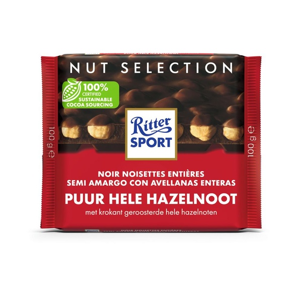 RITTER puur hele      hazelnoot 100 GR