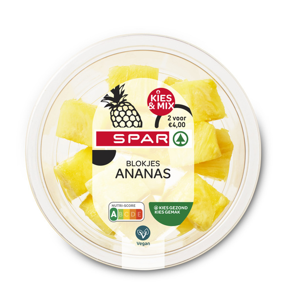 SPAR ananas blokjes 150 GR 150 GR
